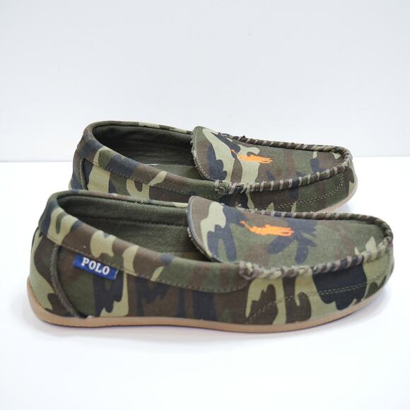 NEW POLO RALPH LAUREN DECLAN TWILL SLIPPER SHOE COMOUFLAGE MENS SIZE - 8 - Picture 3 of 7